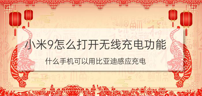 小米9怎么打开无线充电功能 什么手机可以用比亚迪感应充电？